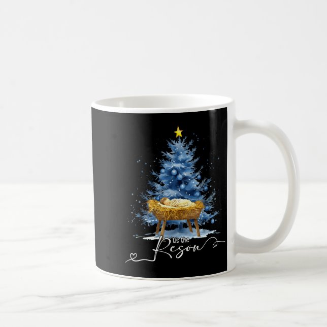 Mug Tis The Reason Jesu Christian Christmas Tree Nativ (Droite)
