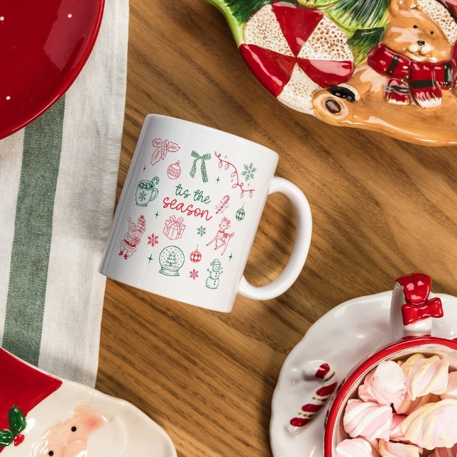 Mug “Tis the Season” Christmas Holiday Icons (Créateur téléchargé)