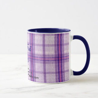 Mug Tissu à carreaux, Votre texte ici