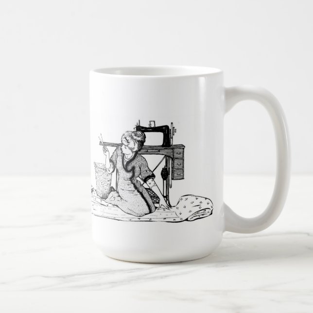 Mug Tissu de coupe de femme - amour d'I pour coudre la (Droite)