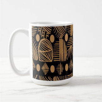 Mug Tissu de moisissure tribale des Caraïbes : Noir, O