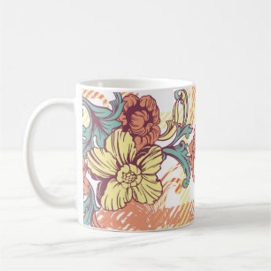 Mug Tissu écotique plaid sans couture motif avec baroq