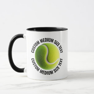 Mug Tissu moyen BLACK Combo 11oz Tennis personnalisé