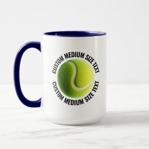 Mug Tissu moyen BLEU NAVY Combo 15oz Tennis personnali