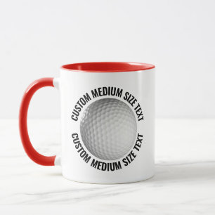 Mug Tissu moyen Combo RED 11oz Golf personnalisé