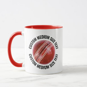 Mug Tissu moyen Combo RED 325ml Cricket personnalisé