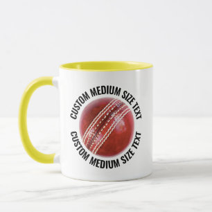 Mug Tissu moyen jaune Combo 11oz Cricket personnalisé