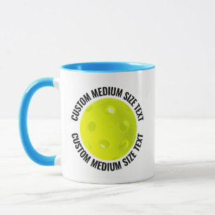Mug Tissu moyen L. BLEU Combo 11oz Pickleball personna