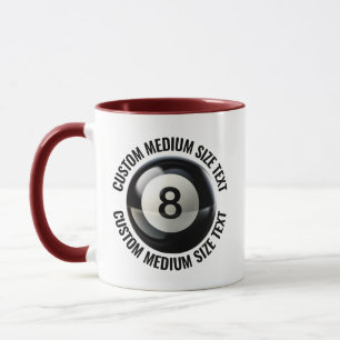 Mug Tissu moyen MAROON Combo 11oz personnalisé 8 Ball