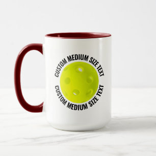 Mug Tissu moyen MAROON Combo 15oz Pickleball personnal