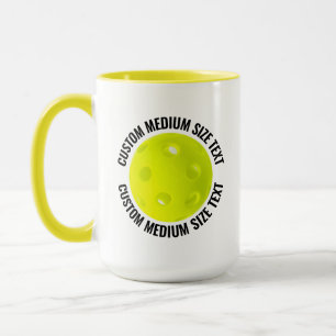 Mug Tissu moyen YELLOW Combo 15oz Pickleball personnal