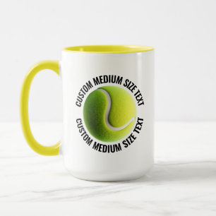 Mug Tissu moyen YELLOW Combo 15oz Tennis personnalisé
