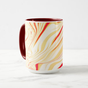 Mug Tissu ondulé aux tons beige clair, courbe rose rou