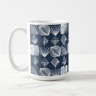 Mug Tissu Tribal des Caraïbes audacieux : bleu marine 