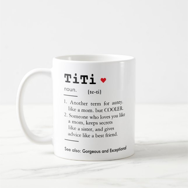 Mug TITI Définition, tante, tante (Gauche)