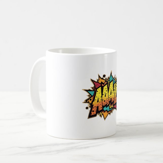 Mug Titre : "Comic Book Burst : AAAL! Pop art (Devant gauche)