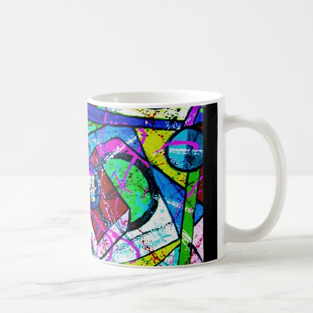 Mug Titre de l'art Abstrait : Contrebande verte (Droite)