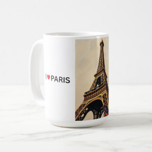 Mug Titre : Silhouette élégante de la Tour Eiffel