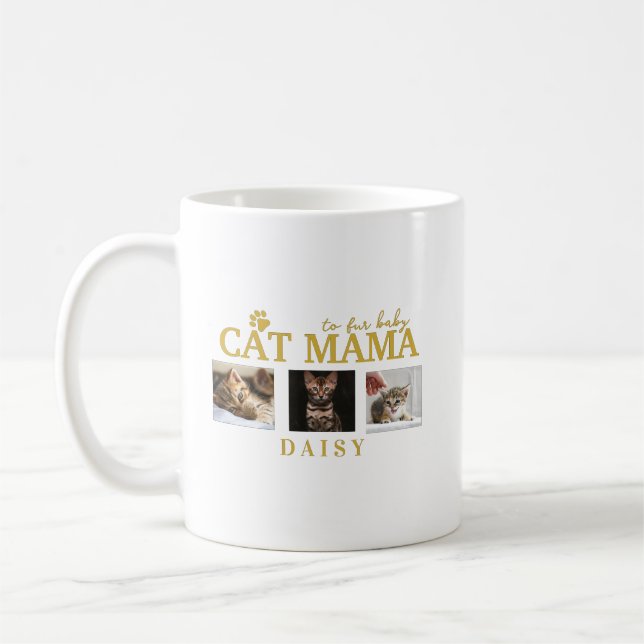 Mug to fur baby cat mama pet customized photo collage (Gauche)
