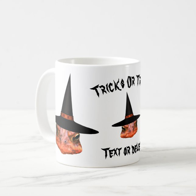 Mug Toad Face Sorcière Casquette Halloween Funny Perso (Devant gauche)