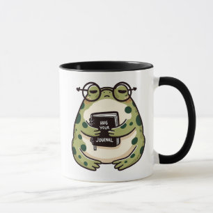 Mug Toad Hugging a Journal - "Hug your Journal" Drôle