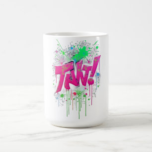 Mug Toile d'art de rue au graffiti néon - Égouttement 