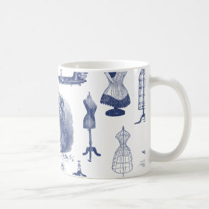 Mug Toile de couture vintage