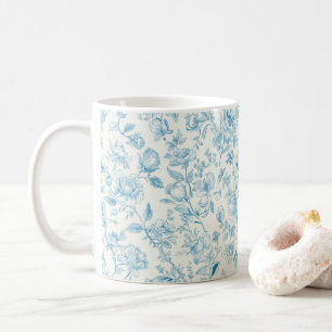 Mug Toile de jouy Chinoiseries Fleurs de Pivoine Flora