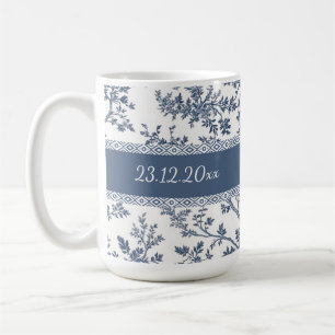 Mug Toile De Jouy Personnalisé Nom Date