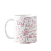 Toile florale équestre rose élégante