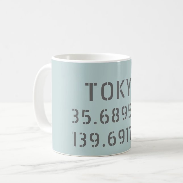 Mug Tokyo Latitude & Longitude (Devant gauche)