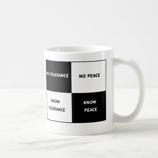Mug tolérance = paix (Droite)