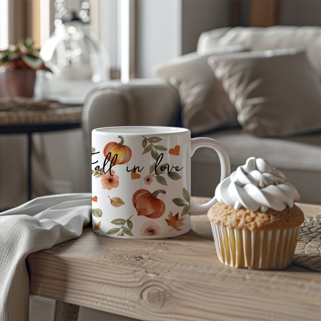 Mug Tombez amoureux Cœur de citrouille (Créateur téléchargé)