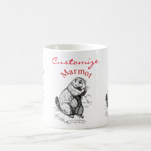 Mug Tonnerre_Cove d'animal de marmotte cuite
