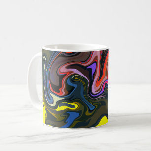 Mug Tons Abstraits gras avec des tons terre et vibrant
