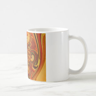Mug Tons Motifs tourbillonnants Orange, Brown, vert