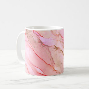 Mug Tons roses dans les nuages d'encre avec or