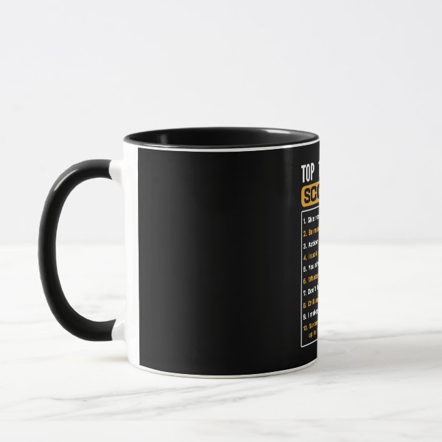 Mug Top 10 règles de Scorpio, Funny Scorpio Facts, Zod (Gauche)