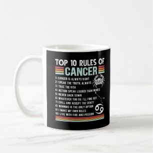 Mug Top 10 Règles du Signe du Zodiaque Cancer Badge Vi