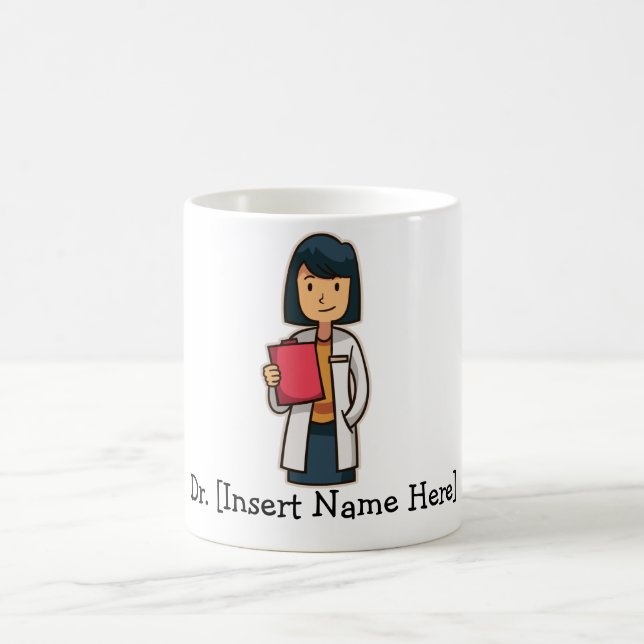 Mug Top Customisé Personnalisé Femme mignonne Docteur (Centre)