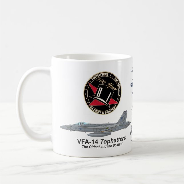Mug Tophatters VFA-14 100 ans de musculation (Gauche)