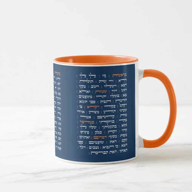 Mug Torah Parshiot Parshas Lectures hebdomadaires en h (Droite)