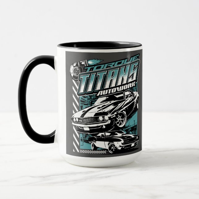 MUG TORQUE TITANS AUTOWORKS - USA LEGEND CARS (Gauche)