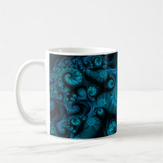 Mug torquoise fractale