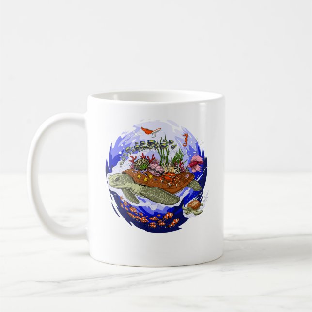 Mug Tortue de la tortue de mer (Gauche)