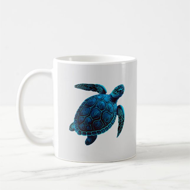 Mug Tortue de mer, bleu (Gauche)