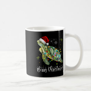 Mug Tortue Santa Hat Joyeux Noël Lumières Noël Fêtes