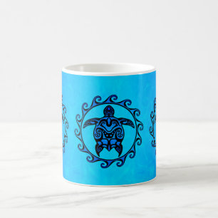Mug Tortue tribale bleue Sun