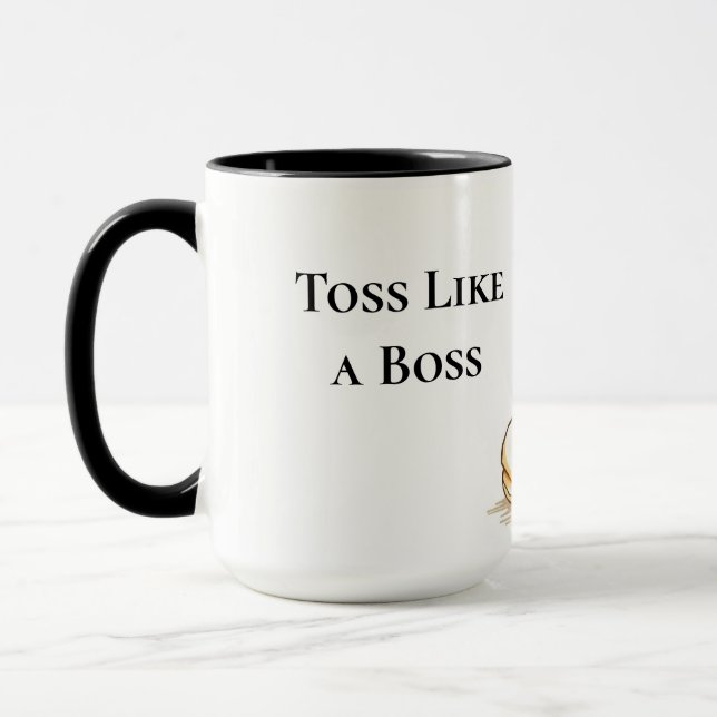 Mug Toss Like a Boss Funny Pancake Flipping (Gauche)