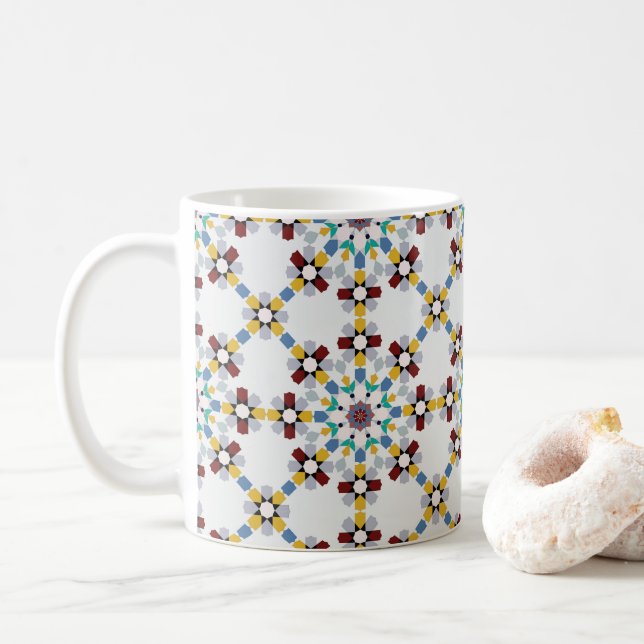 Mug Tote Bag Étiquette-cadeau Moroccan Zelije !Morocca (Avec donut)